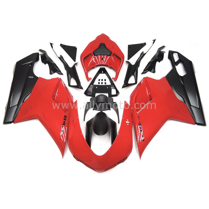 045 Fairing Ducati 848 1098 1198 2007 - 2012 Red Black Kit 045 Fairing Ducati 848 1098 1198 2007 - 2012 Red Black Kit